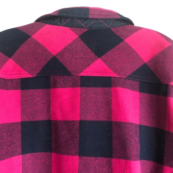 Orvis Women's Flannel Shirt Jacket Fleece Lined XXL 2XL Plaid Pink 100% Cotton - Picture 11 of 13